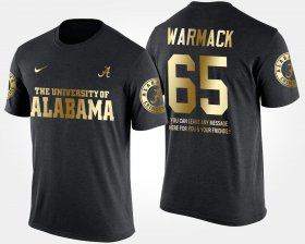 #65 Chance Warmack Gold Limited University of Alabama Short Sleeve With Message Mens Black T-Shirts 161922-503 #65 Chance Warmack Gold Limited University of Alabama Short Sleeve With Message Mens Black T-Shirts 161922-503