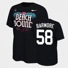 #58 Christian Barmore 2021 National Championship Bama Bound College Football Playoff Men's Black T-Shirts 138468-906 #58 Christian Barmore 2021 National Championship Bama Bound College Football Playoff Men's Black T-Shirts 138468-906