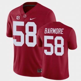 #58 Christian Barmore Game Bama College Football Men's Crimson Jersey 943705-884