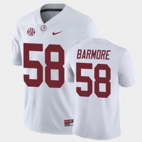 #58 Christian Barmore Game Bama College Football Men White Jersey 521087-314