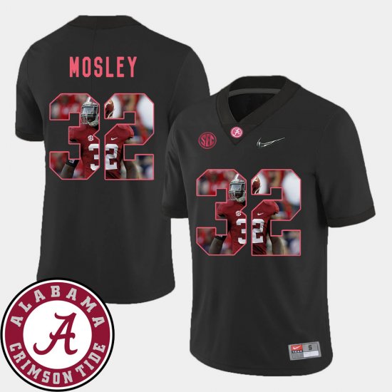 #32 C.J. Mosley Pictorial Fashion Bama Football Men\'s Black Jersey 358399-350