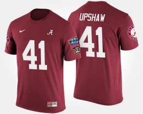 #41 Courtney Upshaw Bowl Game University of Alabama Sugar Bowl Men's Crimson T-Shirts 884798-706 #41 Courtney Upshaw Bowl Game University of Alabama Sugar Bowl Men's Crimson T-Shirts 884798-706