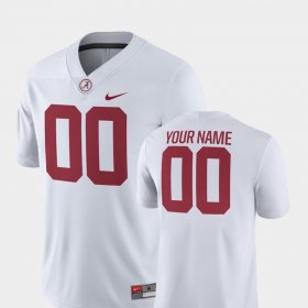 #00 Custom College Football Bama 2018 Game Men White Jerseys 850479-439 #00 Custom College Football Bama 2018 Game Men White Jerseys 850479-439
