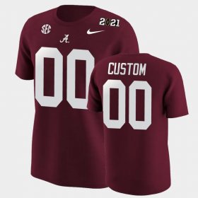 #00 Custom 2020 National Champions Bama Men's Crimson T-Shirts 114081-937 #00 Custom 2020 National Champions Bama Men's Crimson T-Shirts 114081-937