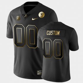 #00 Custom 2021 Rose Bowl University of Alabama Golden Edition Men Black Jerseys 628944-855 #00 Custom 2021 Rose Bowl University of Alabama Golden Edition Men Black Jerseys 628944-855