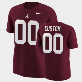 #00 Custom College Football University of Alabama Name & Number Men Crimson T-Shirt 348115-684 #00 Custom College Football University of Alabama Name & Number Men Crimson T-Shirt 348115-684