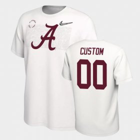 #00 Custom College Football Bama Playoff Men White T-Shirts 932092-496 #00 Custom College Football Bama Playoff Men White T-Shirts 932092-496