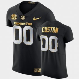#00 Custom Golden Edition University of Alabama 2020-21 Authentic Mens Black Jerseys 664772-943 #00 Custom Golden Edition University of Alabama 2020-21 Authentic Mens Black Jerseys 664772-943