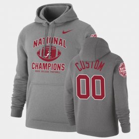 #00 Custom 2020 National Champions Bama Retro Pullover Men's Heathered Gray Hoodie 908651-664 #00 Custom 2020 National Champions Bama Retro Pullover Men's Heathered Gray Hoodie 908651-664