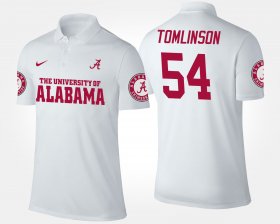 #54 Dalvin Tomlinson Name and Number University of Alabama Men White Polo 625960-308 #54 Dalvin Tomlinson Name and Number University of Alabama Men White Polo 625960-308