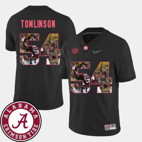 #54 Dalvin Tomlinson Pictorial Fashion Bama Football Men Black Jersey 346637-314