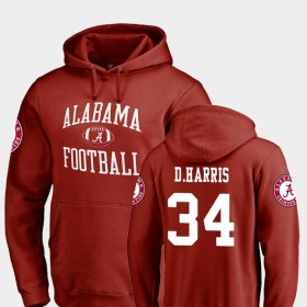 #34 Damien Harris Neutral Zone Alabama Crimson Tide College Football Mens Crimson Hoodie 439404-239 #34 Damien Harris Neutral Zone Alabama Crimson Tide College Football Mens Crimson Hoodie 439404-239