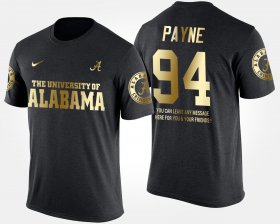 #94 Da'Ron Payne Gold Limited Alabama Short Sleeve With Message Men Black T-Shirt 274579-499 #94 Da'Ron Payne Gold Limited Alabama Short Sleeve With Message Men Black T-Shirt 274579-499
