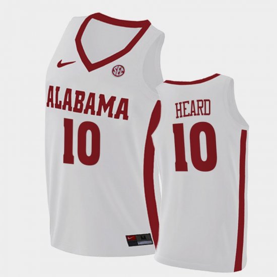 #10 Delaney Heard College Basketball Bama 2021 Swingman Men White Jerseys 445367-335