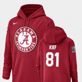 #81 Derek Kief Champ Drive Alabama Football Performance Men Crimson Hoodie 145304-627 #81 Derek Kief Champ Drive Alabama Football Performance Men Crimson Hoodie 145304-627