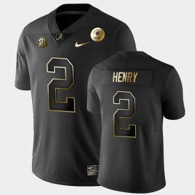 #2 Derrick Henry 2021 Rose Bowl University of Alabama Golden Edition Mens Black Jersey 496839-902 #2 Derrick Henry 2021 Rose Bowl University of Alabama Golden Edition Mens Black Jersey 496839-902
