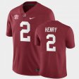 #2 Derrick Henry College Football Alabama Crimson Tide Home Game Mens Crimson Jerseys 883864-126