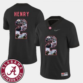 #2 Derrick Henry Pictorial Fashion University of Alabama Football Mens Black Jersey 624576-919