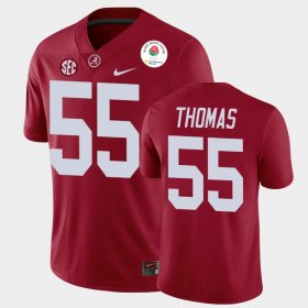 #55 Derrick Thomas 2021 Rose Bowl Alabama College Football Men Crimson Jersey 709918-943