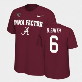 #6 DeVonta Smith College Football Bama Mantra Men Crimson T-Shirt 664729-729 #6 DeVonta Smith College Football Bama Mantra Men Crimson T-Shirt 664729-729