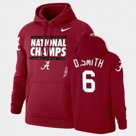 #6 DeVonta Smith 2020 National Champions Alabama Pullover Mens Crimson Hoodie 192598-167 #6 DeVonta Smith 2020 National Champions Alabama Pullover Mens Crimson Hoodie 192598-167