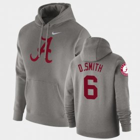 #6 DeVonta Smith Vault Logo Club Alabama Crimson Tide Fleece Pullover Men's Heathered Gray Hoodie 188162-166 #6 DeVonta Smith Vault Logo Club Alabama Crimson Tide Fleece Pullover Men's Heathered Gray Hoodie 188162-166