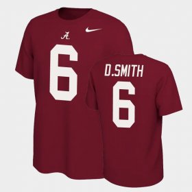 #6 DeVonta Smith Name and Number Alabama Name & Number Retro Men's Crimson T-Shirt 946942-341 #6 DeVonta Smith Name and Number Alabama Name & Number Retro Men's Crimson T-Shirt 946942-341