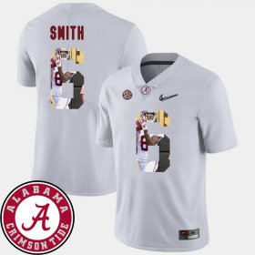 #6 DeVonta Smith Pictorial Fashion Alabama Football Mens White Jersey 239286-252 #6 DeVonta Smith Pictorial Fashion Alabama Football Mens White Jersey 239286-252