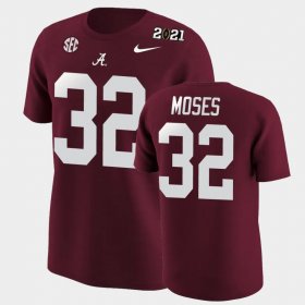 #32 Dylan Moses 2020 National Champions Bama Men's Crimson T-Shirts 124093-700 #32 Dylan Moses 2020 National Champions Bama Men's Crimson T-Shirts 124093-700