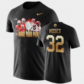 #32 Dylan Moses 2021 National Championship Bama Make Your Pick Matchup Men's Black T-Shirts 602869-818 #32 Dylan Moses 2021 National Championship Bama Make Your Pick Matchup Men's Black T-Shirts 602869-818