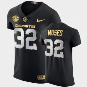 #32 Dylan Moses Golden Edition University of Alabama 2020-21 Authentic Mens Black Jersey 347904-420 #32 Dylan Moses Golden Edition University of Alabama 2020-21 Authentic Mens Black Jersey 347904-420