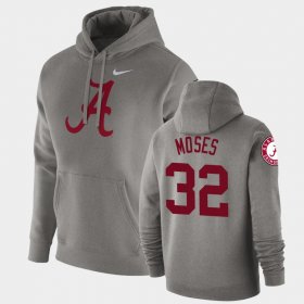 #32 Dylan Moses Vault Logo Club Bama Fleece Pullover Men's Heathered Gray Hoodie 147212-294 #32 Dylan Moses Vault Logo Club Bama Fleece Pullover Men's Heathered Gray Hoodie 147212-294