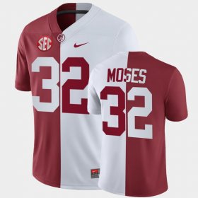 #32 Dylan Moses Split Bama Mens White Crimson Jersey 836850-220 #32 Dylan Moses Split Bama Mens White Crimson Jersey 836850-220