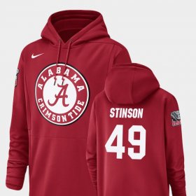 #49 Ed Stinson Champ Drive Bama Football Performance Men's Crimson Hoodies 970540-948 #49 Ed Stinson Champ Drive Bama Football Performance Men's Crimson Hoodies 970540-948