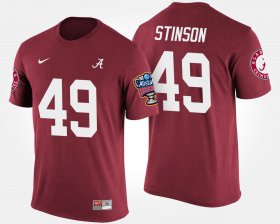 #49 Ed Stinson Bowl Game University of Alabama Sugar Bowl Men's Crimson T-Shirt 211026-550 #49 Ed Stinson Bowl Game University of Alabama Sugar Bowl Men's Crimson T-Shirt 211026-550