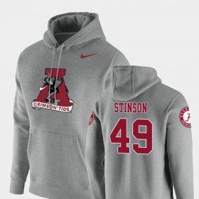 #49 Ed Stinson Vault Logo Club Alabama Pullover Men's Heathered Gray Hoodie 220336-402 #49 Ed Stinson Vault Logo Club Alabama Pullover Men's Heathered Gray Hoodie 220336-402
