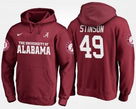 #49 Ed Stinson Name and Number University of Alabama Men Crimson Hoodie 329211-656 #49 Ed Stinson Name and Number University of Alabama Men Crimson Hoodie 329211-656