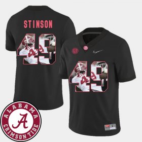 #49 Ed Stinson Pictorial Fashion Bama Football Men's Black Jerseys 157573-631