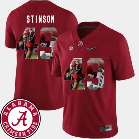 #49 Ed Stinson Pictorial Fashion Bama Football Men's Crimson Jersey 422118-856