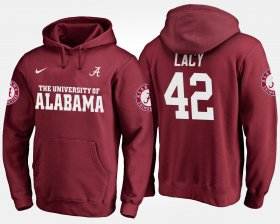 #42 Eddie Lacy Name and Number Alabama Men's Crimson Hoodies 466338-582 #42 Eddie Lacy Name and Number Alabama Men's Crimson Hoodies 466338-582