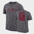 #58 Christian Barmore GFX Velocity University of Alabama Sideline Legend Performance Mens Gray T-Shirt 207331-523