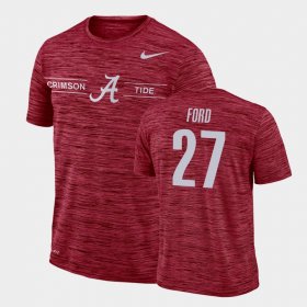 #27 Jerome Ford GFX Velocity Bama Sideline Legend Performance Mens Crimson T-Shirt 740927-632 #27 Jerome Ford GFX Velocity Bama Sideline Legend Performance Mens Crimson T-Shirt 740927-632