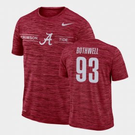 #93 Landon Bothwell GFX Velocity Alabama Sideline Legend Performance Men's Crimson T-Shirt 348157-210 #93 Landon Bothwell GFX Velocity Alabama Sideline Legend Performance Men's Crimson T-Shirt 348157-210
