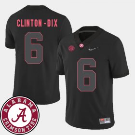 #6 Ha Ha Clinton-Dix College Football Alabama 2018 SEC Patch Men's Black Jersey 902600-879