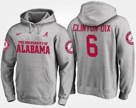 #6 Ha Ha Clinton-Dix Name and Number University of Alabama Men's Gray Hoodies 375978-902 #6 Ha Ha Clinton-Dix Name and Number University of Alabama Men's Gray Hoodies 375978-902