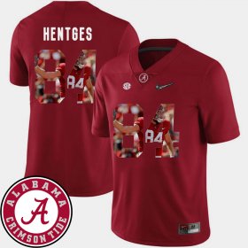 #84 Hale Hentges Pictorial Fashion Alabama Football Men Crimson Jersey 552612-878