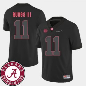 #11 Henry Ruggs III College Football Alabama 2018 SEC Patch Mens Black Jersey 469190-213