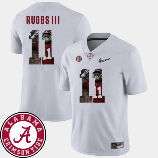 #11 Henry Ruggs III Pictorial Fashion Bama Football Men\'s White Jerseys 544890-369