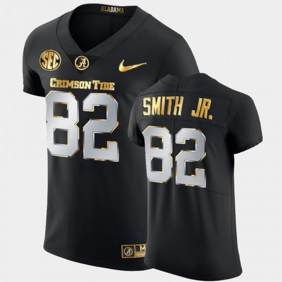 #82 Irv Smith Jr. Golden Edition Alabama 2020-21 Authentic Mens Black Jerseys 418178-280