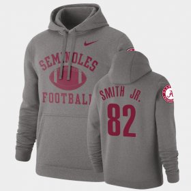 #82 Irv Smith Jr. Retro Football Bama Pullover Men's Heathered Gray Hoodies 667728-395 #82 Irv Smith Jr. Retro Football Bama Pullover Men's Heathered Gray Hoodies 667728-395